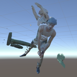 This is from experimenting that Alexander Goldman and I did working with a Structure Sensor, Tiltbrush, and Unity
